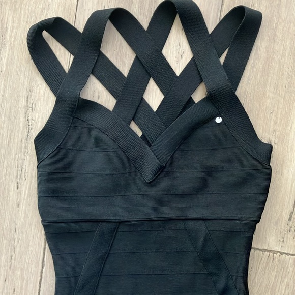 Guess Los Angeles Luxe Strappy Mesh bandage Corset Ties Bodycon Dress S - Picture 12 of 12